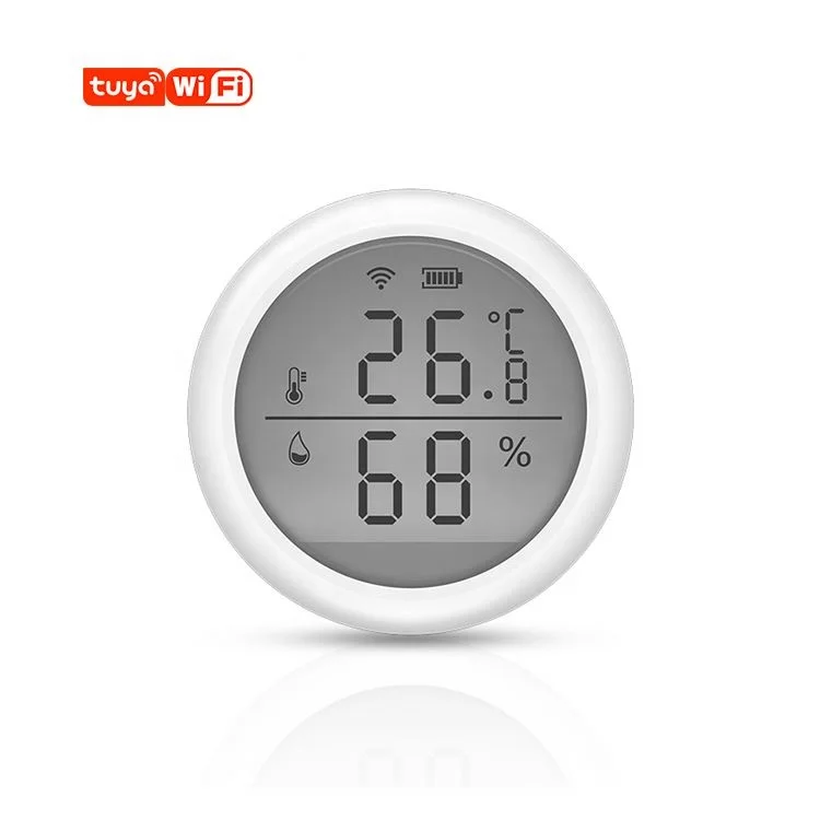 Tuya Smart WiFi Temperature Sensor Humidity Detector Indoor Hygrometer Thermometer With LCD Display Support Alexa Google Home