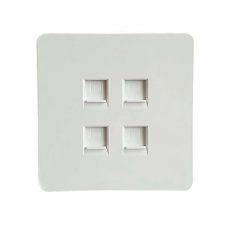 Made in China 86mm 4 port RJ45 8P8C Network Wall Face Plate