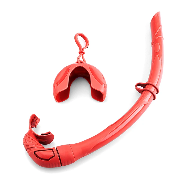 Custom wholesale diving tube Snorkel Breathing Tube full silicone swimming snorkeling Scuba diving equipment for Adults