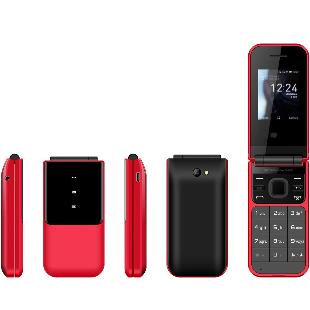 2720 flip mobile phone dual sim K62 Wireless Radio Loudspeaker Flip Mobile Phone 1.7inch