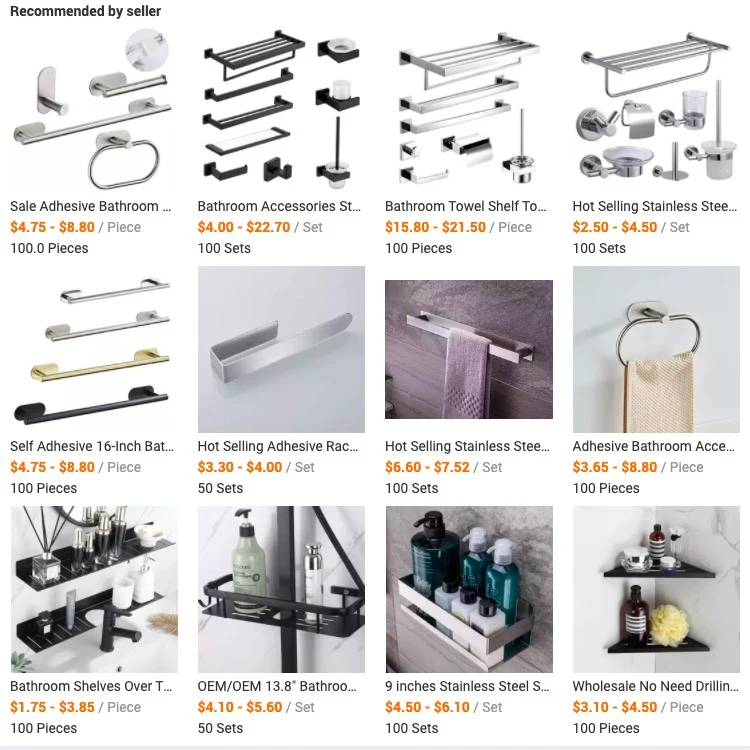 2-Tier Bathroom Organizers Shelf Stainless Steel Hanging Shower Caddy Basket