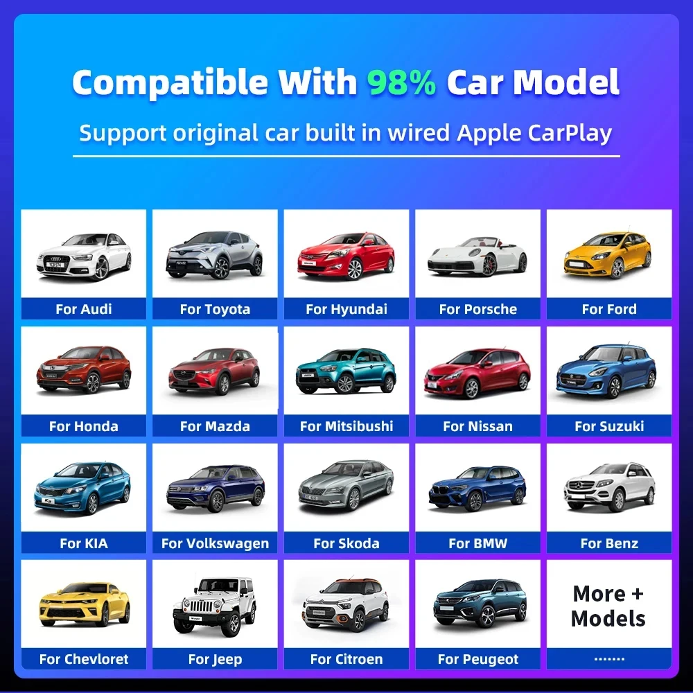 Portable Carplay Wireless Adapter Car Gadgets Android Auto Dongle  For Bmw 320d E90 For Jeep Renegade For Toyota Camry