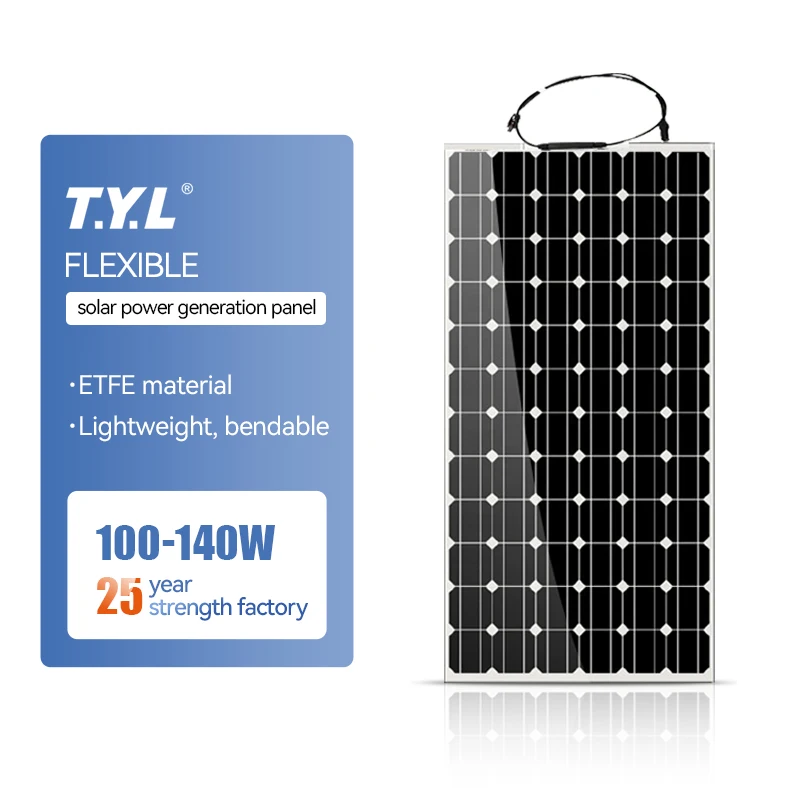 Гибкая солнечная панель T.Y.L 100W ETFE 120W 200 wmonocralline Silicon Pv bateria panel для системы хранения энергии