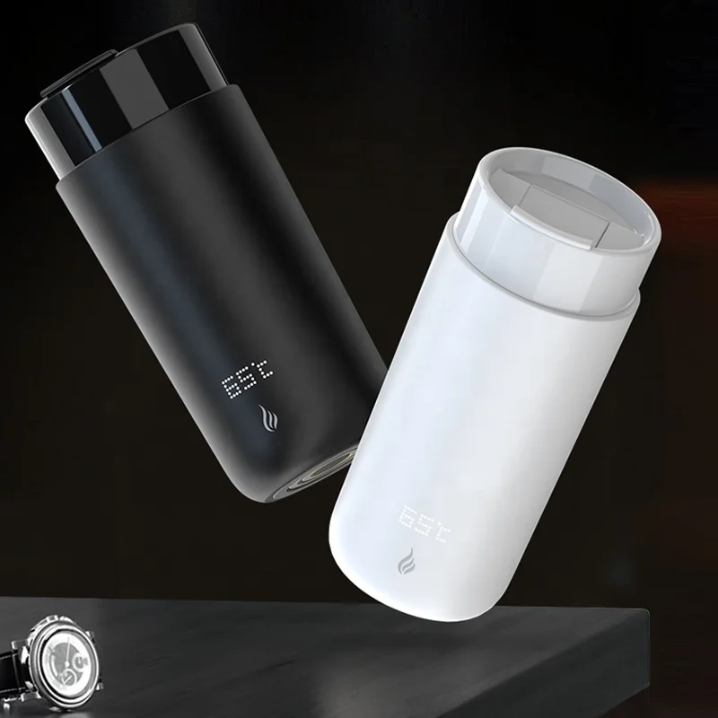 Custom Smart Water Tumbler Travel Sublimation Double Wall Stainless Steel Vacuum Insulated  Coffee Mug with Wireless Charging