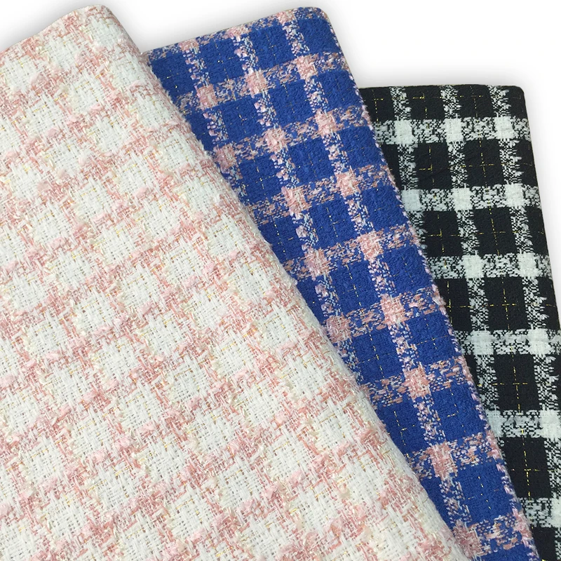 
quadrille plaid woven tartan design check pattern fabric for woman cloths 