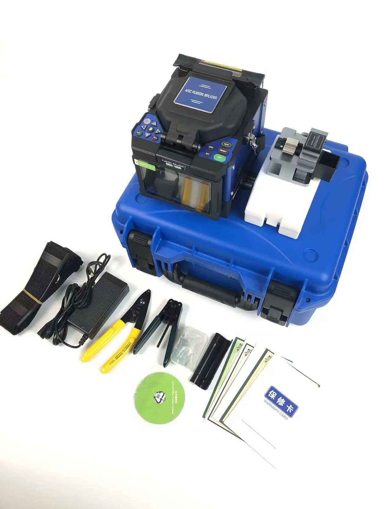 Hot Sale Fiber Optic Splicing Machine with OEM Service optical Fusion Splicer JW4109 blue Welding Multi-language for telecom