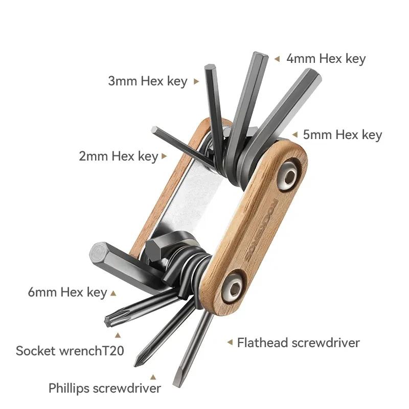 Multifunctional Home Repair Kit Household Cleaning Tools & Accessories Including Foldable Hex Wrench for Bicycle Repair