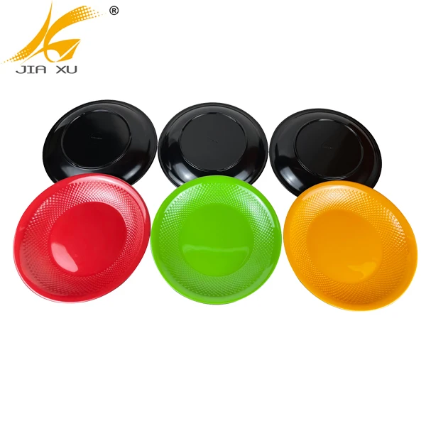 double color melamine round  plate wholesale melamine dinner plate custom color