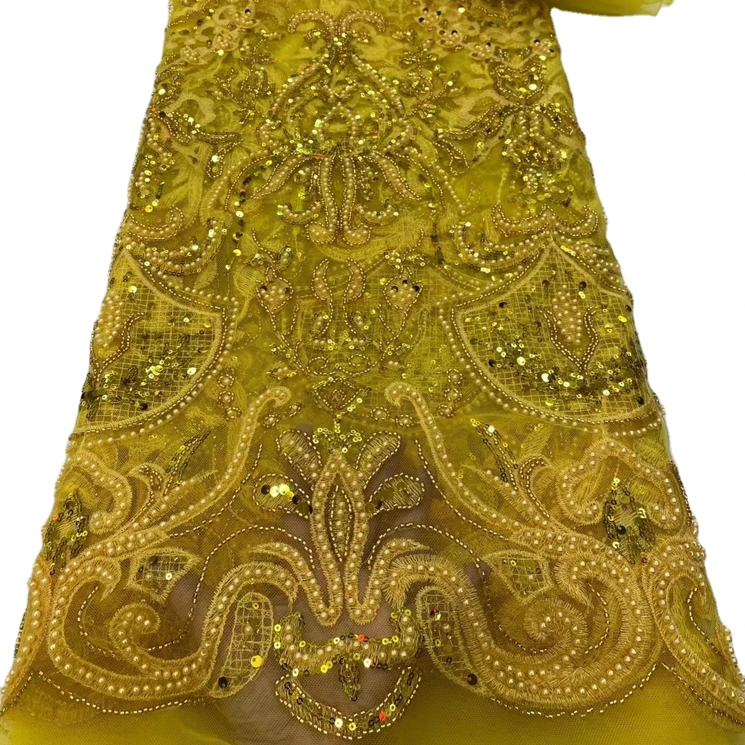 Supoo Luxurious  embroidery french/african lace fabric beaded lace bridal lace Ghana/Senegal dress