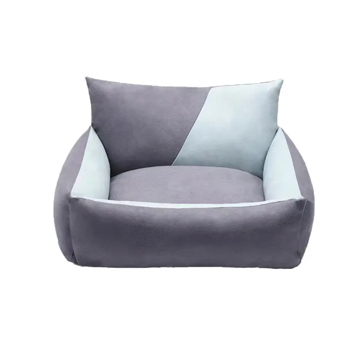 Fashion Detachable Washable Dog Beds Soft Comfortable Pet Calming Bed Sofa Cushion Mat