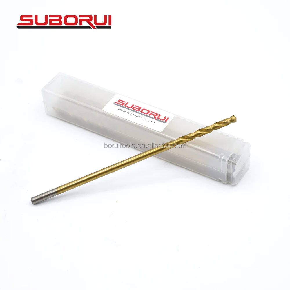 SUBORUI Straight Shank Fully Ground Industrial Quality HSS G DIN340 Long Length Twist Drill Bits for metal drilling