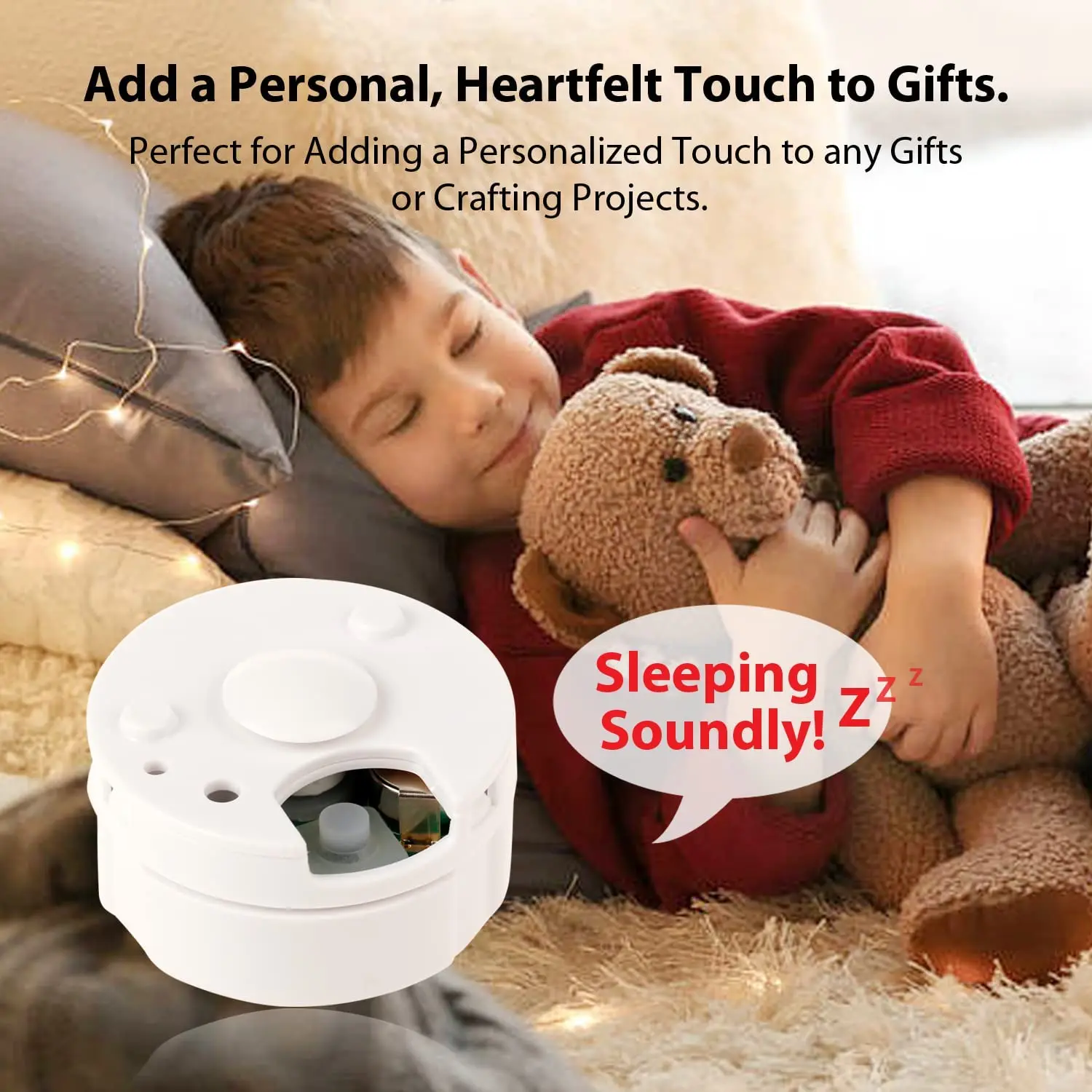 Wholesale high quality round big push button mini voice recorder sound recordable voice box for plush toys teddy bear