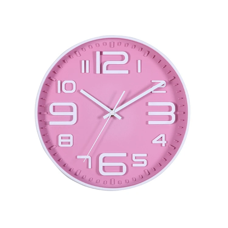 Preciser Color series Green Shinny Clock Face Round Silent Wall Clocks For Living Room