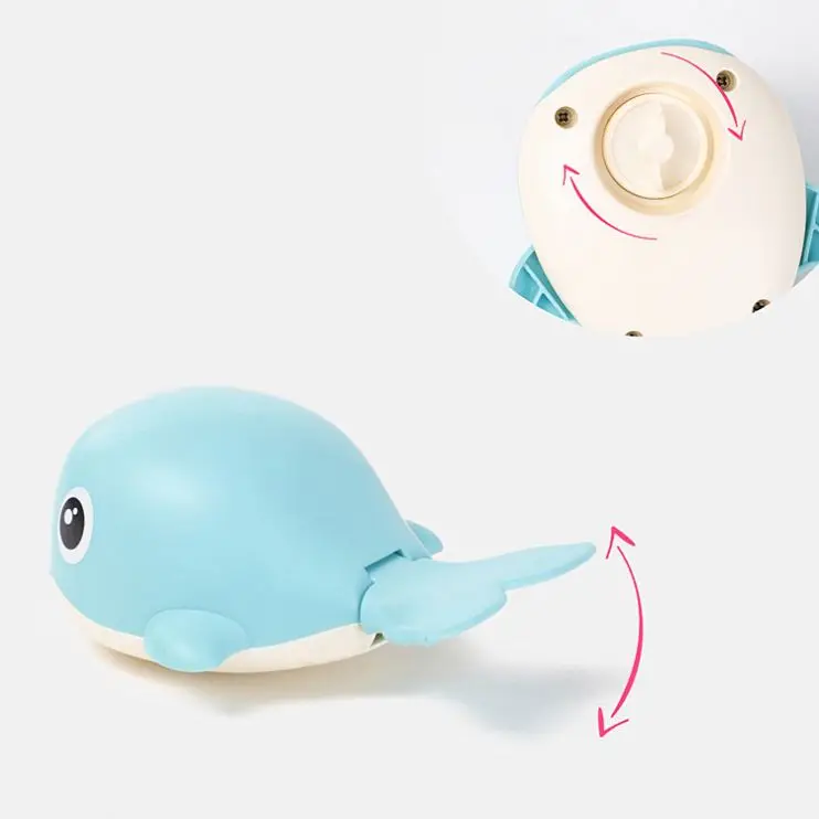 High quality wholesale cheap cute cartoon dolphin bath toy baby water play toy swimming wind-up toys for kids