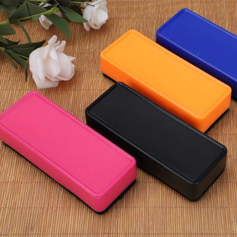 Magnetic office felt customized chalkboard plastic PP+EVA dry blackboard whiteboard eraser