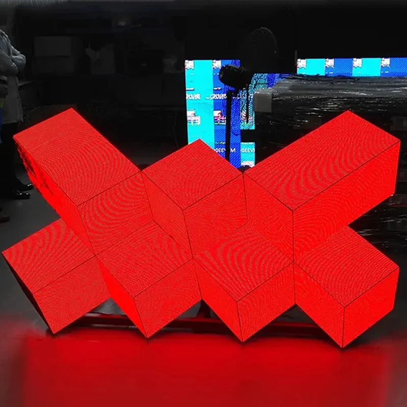 Creative Design LED cube LED display screen video wall for DJ stage cube Screen Logo Special Shaped LED