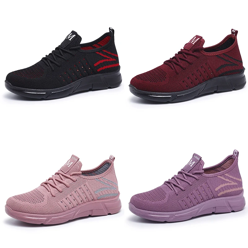 Женская дышащая сетчатая спортивная обувь для бега Flyknit от поставщика прогулочная стильная женская повседневная