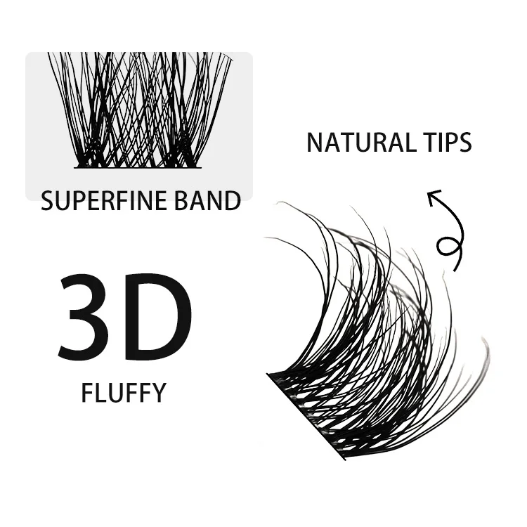 250 Pc Fluffy Lash Clusters Wholesale Fluffy Lash Clusters Private Label 10-20Mm Pre Cut Diy Mink Lashes Clusters Wholesale