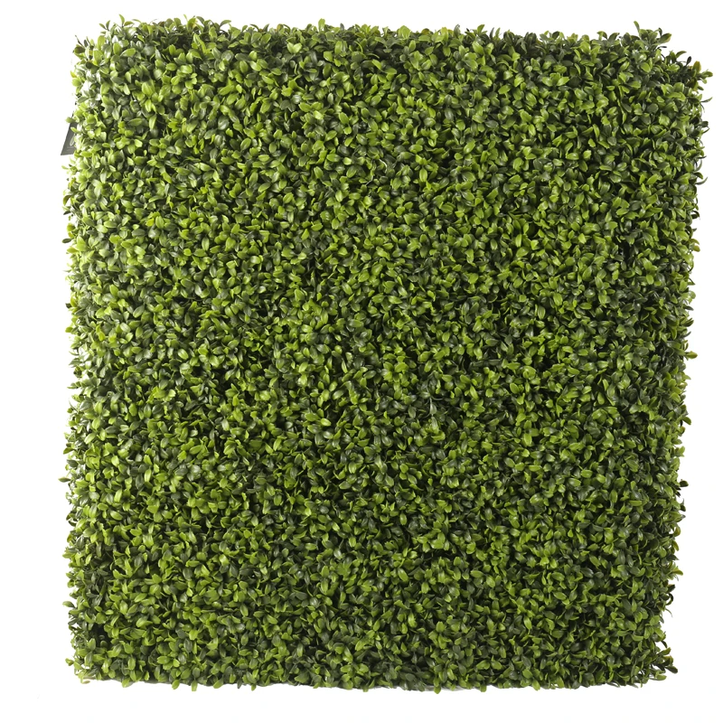 china factory UV-proof plastic grass boxwood wall fence artificial green panel hedge for garden decoration