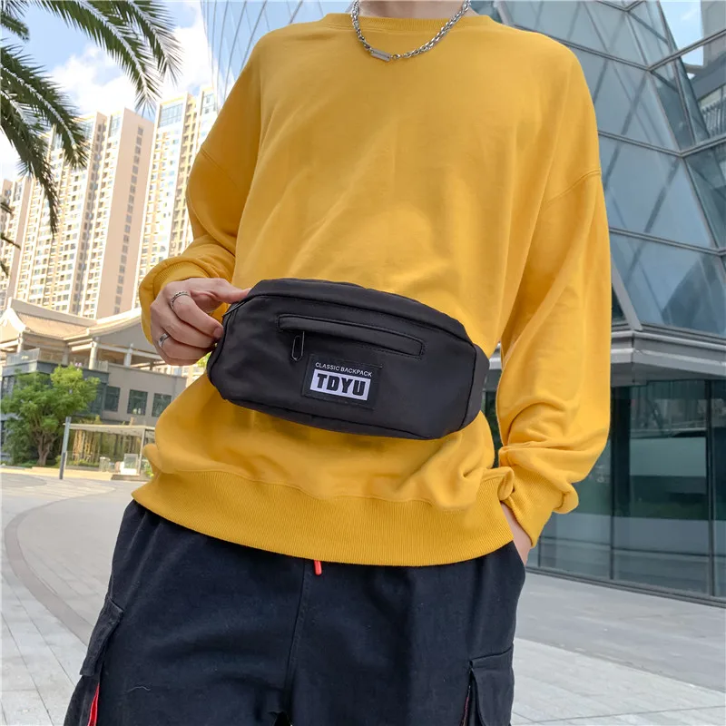 Fashion Waterproof Mens Chest Bag Single Shoulder Walking Jogging Running Message Crossbody Chest Bag