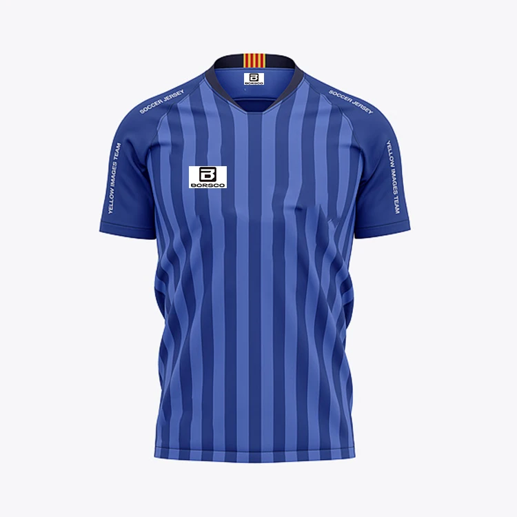 Wholesale Striped Soccer Uniform Sublimation Soccer Player Uniform Authentic Soccer Jerseys