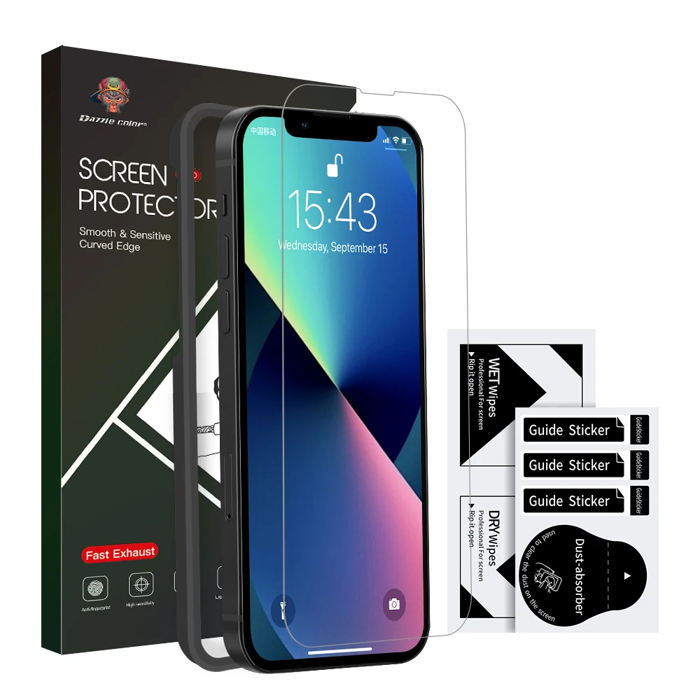 Factory Price Custom 9H 2.5D 0.33MM Mobile Phone Tempered Glass Screen Protector for iphone 13 12 xs x 11