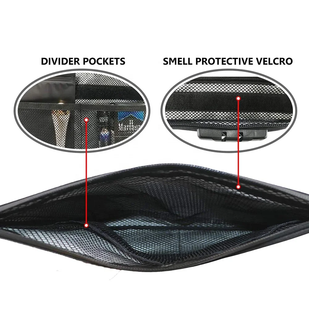 Waterproof sealing zipper combination lock smell proof bag carbon lining handbag odor proof bag