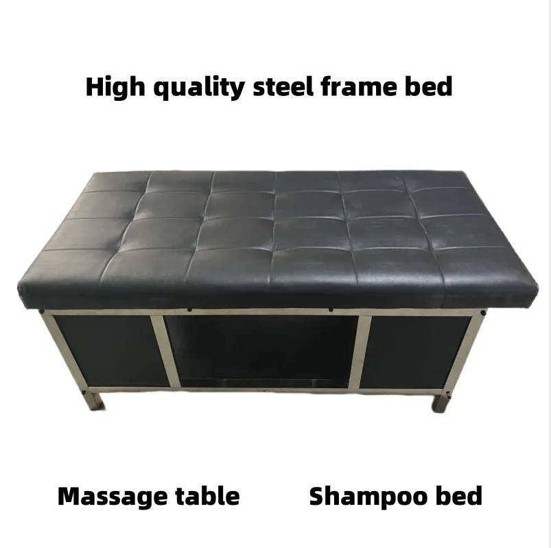 Split steel frame shampoo bed is removable and portable