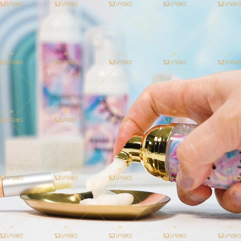 Private Label 60g Professional Safety Liquid Shampoo for Eyelash Extension Custom Eyelash Glue