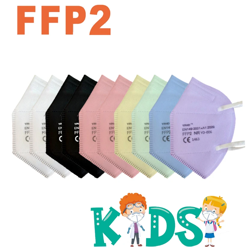 
YPHD High Quality European CE Certification for Children to use FFP2 Kids Mask 