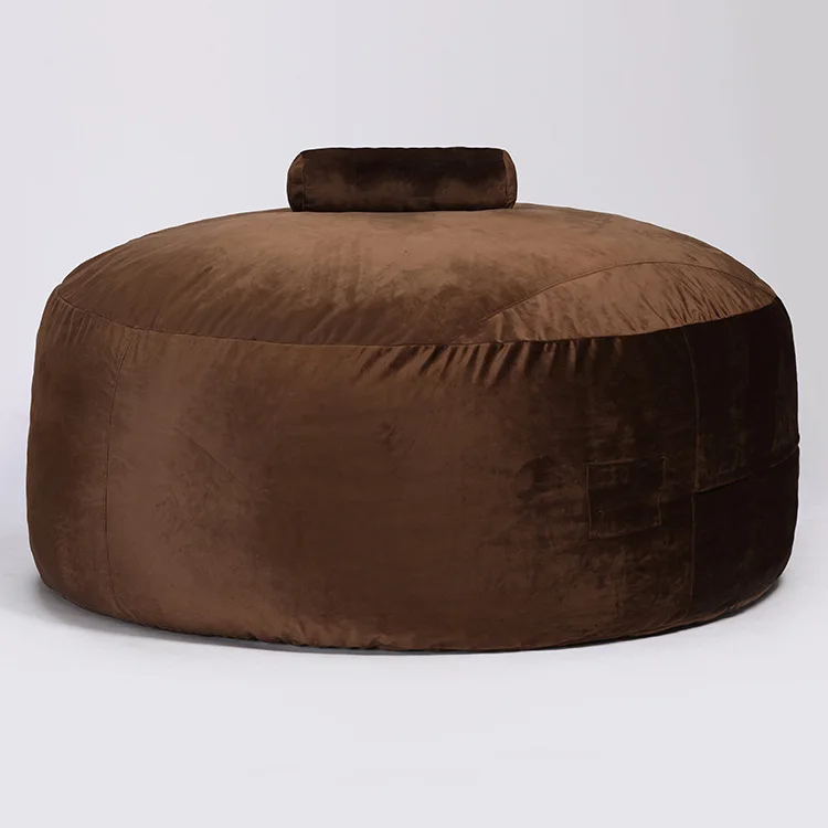 7Ft Big No Fillers Indoor Faux Fur Large Lazy Sofa Lounger Bean Bags Bed Couch Cover Giant Bean Bag Sofa Chair for Adult Kids