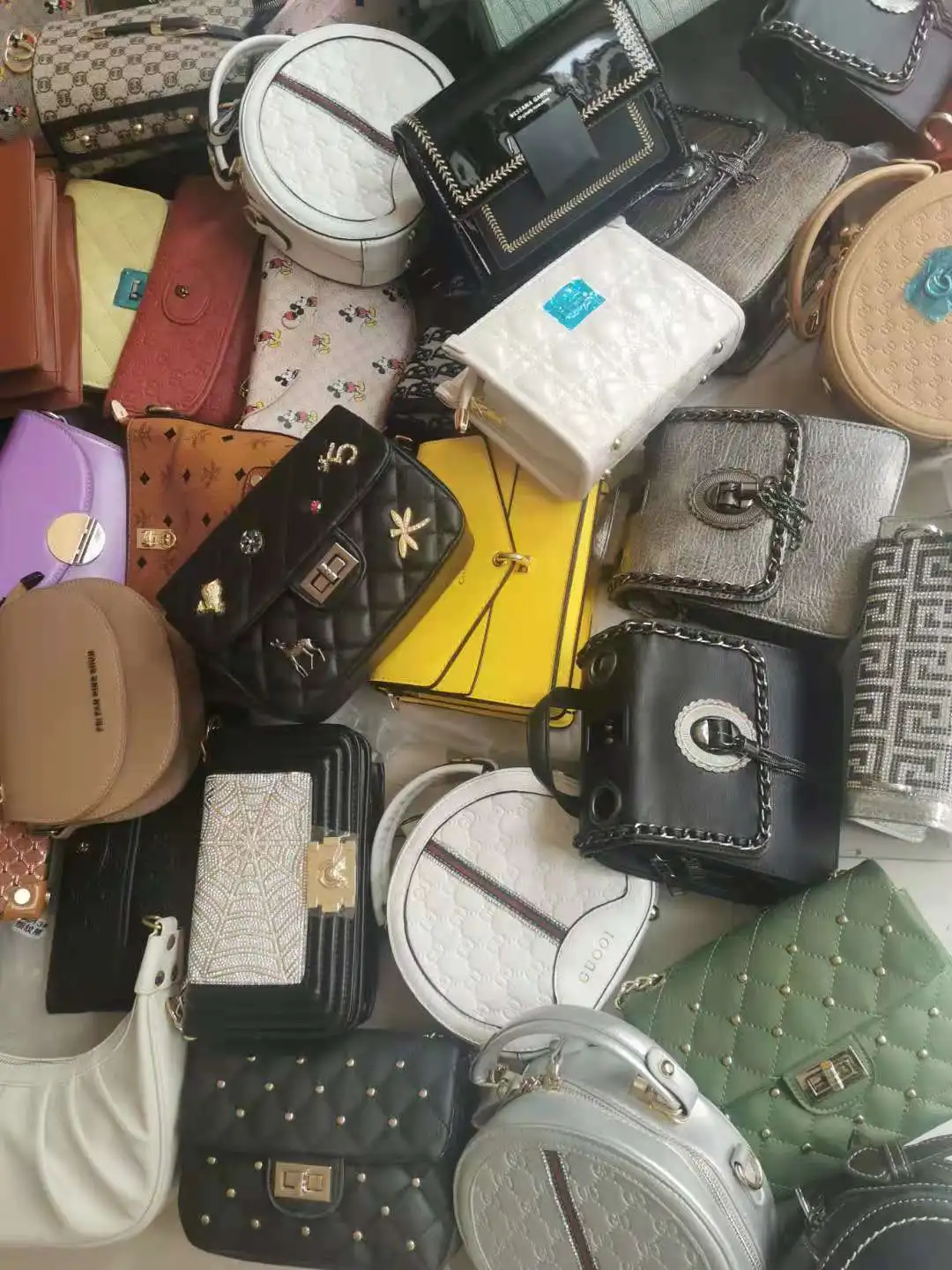 Factory Bulk Used Bags For Women Shoulder Bags Second Hand Leather Handbags stock bags