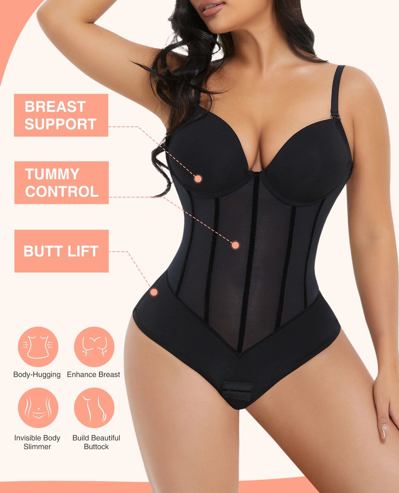 Hexin Fashion 2023 Wholesale High Quality Cheap Transparency Lace One Piece Thong Sexy Lingerie Women