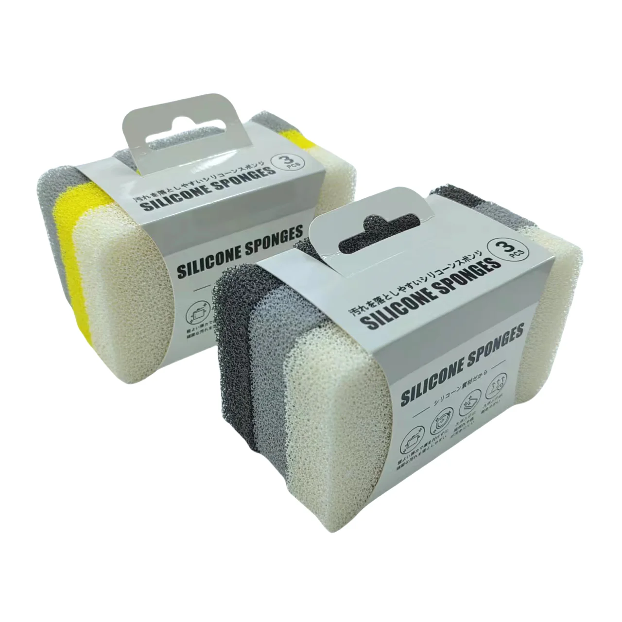 Custom Silicone Dish Sponge washing kitchen Durable Silica Gel kitchen Cleaning Scouring Sponge Dish Scrubber