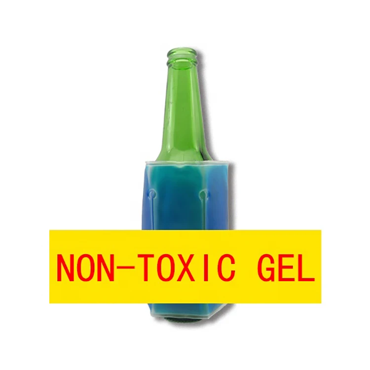 2021 Gel Material Customization Isolated Heat Cooling Bottle Cooler Bag PVC Wine Chiller Bag Wine Chiller Sleeve