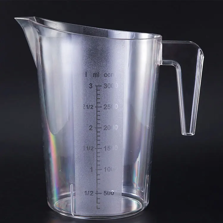 New Style Stackable Polycarbonate Measuring Cups 500ML 1000ML 2000ML 3000ML