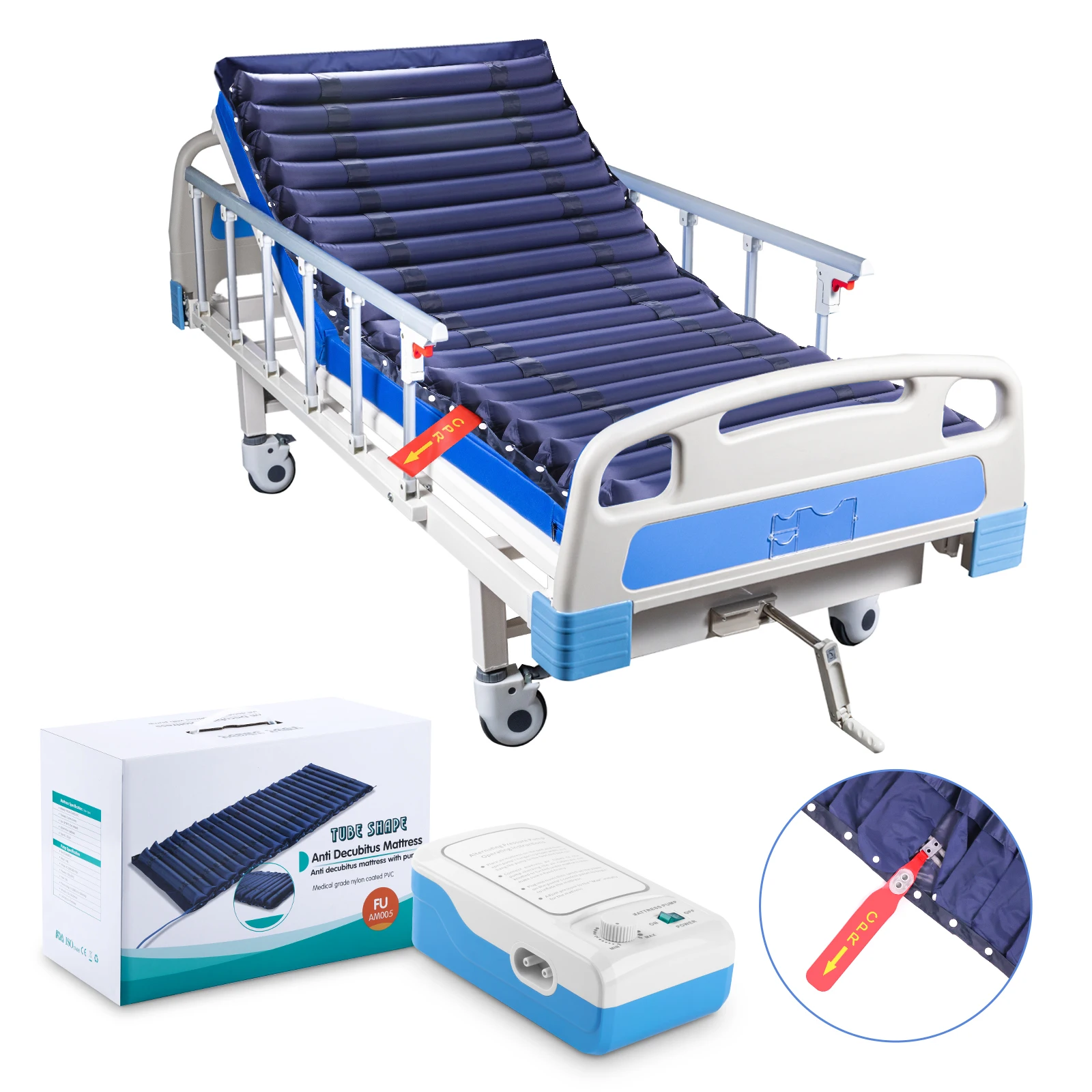 CRP prevent and heal bedsores & ulcers Anti Bedsore Alternative air pad with Quiet air Pump