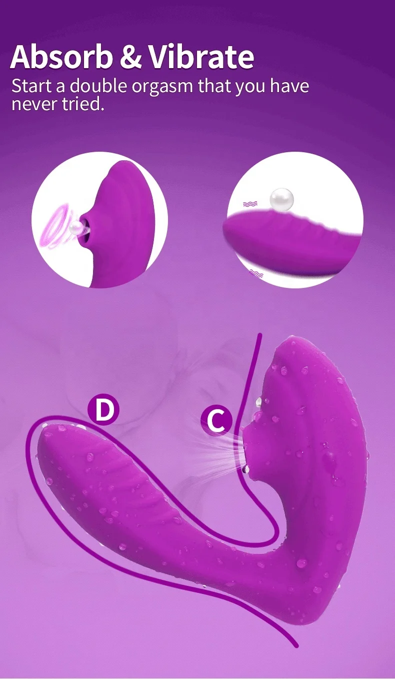Clitoral Sucking Vibrator G Spot Sucker Vibrator for Female Orgasm, Treediride Dual Motor 10 Vibration Modes Vagina Massager
