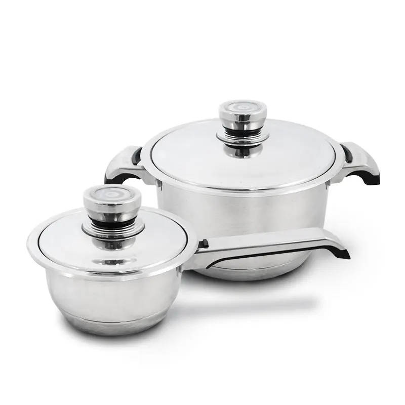 Wide Edge Stainless Steel Sauce Pot Milk Set With Salad Bowl and Bakelite Mats Cookware