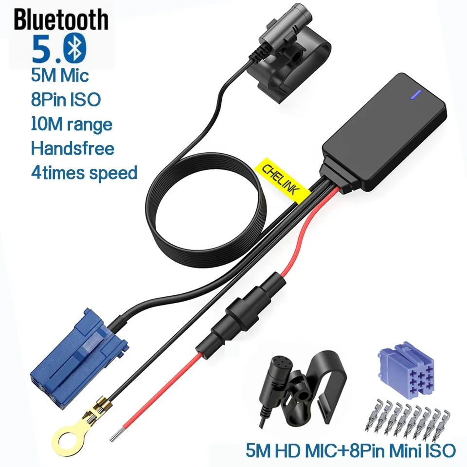 Car Music Player With Blue-tooth Audio Player AUX Hands-free Wireless for Blue-tooth 5.0 Adapter For VW
