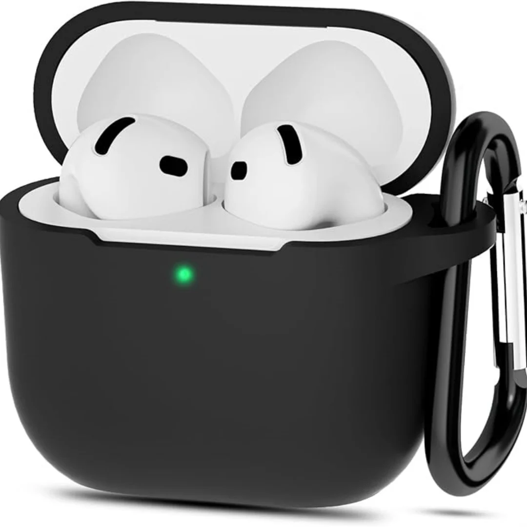 Силиконовый защитный чехол для air pods 4 2024 полная защита и толщина 2 мм с крючком. air-pods