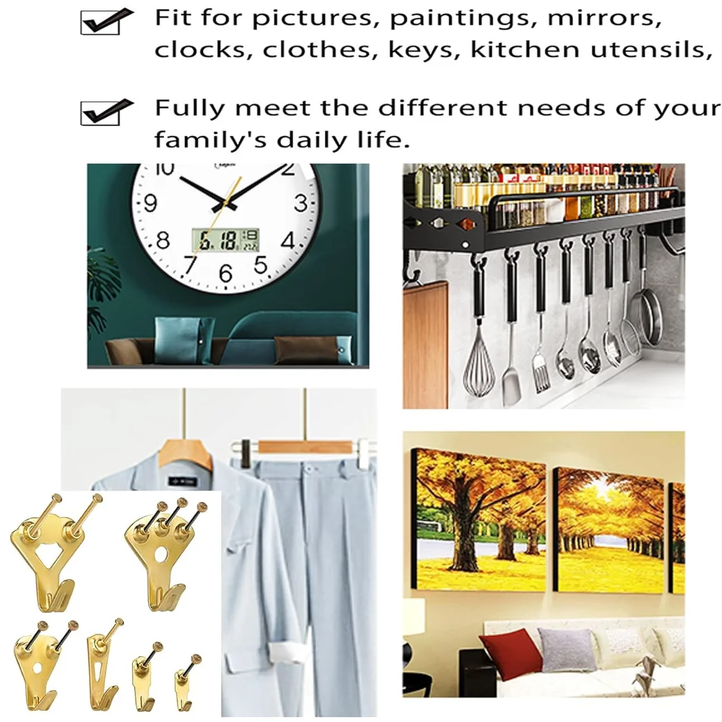 Picture Hooks for Hard Walls Picture Hanging Heavy DutyFrame Hooks Picture Hangers With Nails