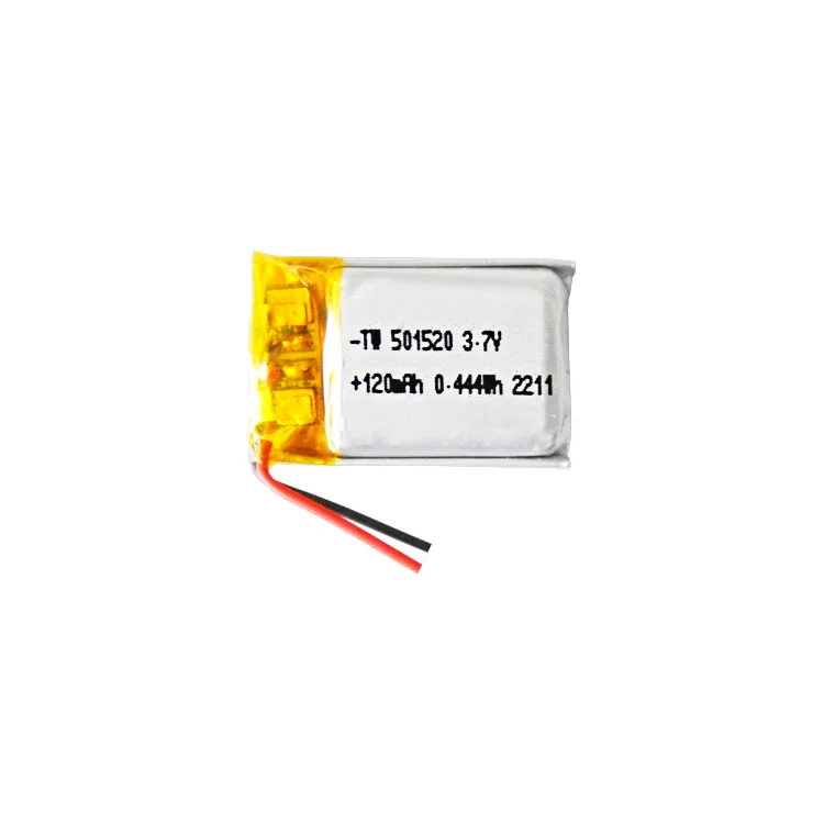 Customized OEM li-polymer battery 501520 rechargeable battery 3.7V 120 mah
