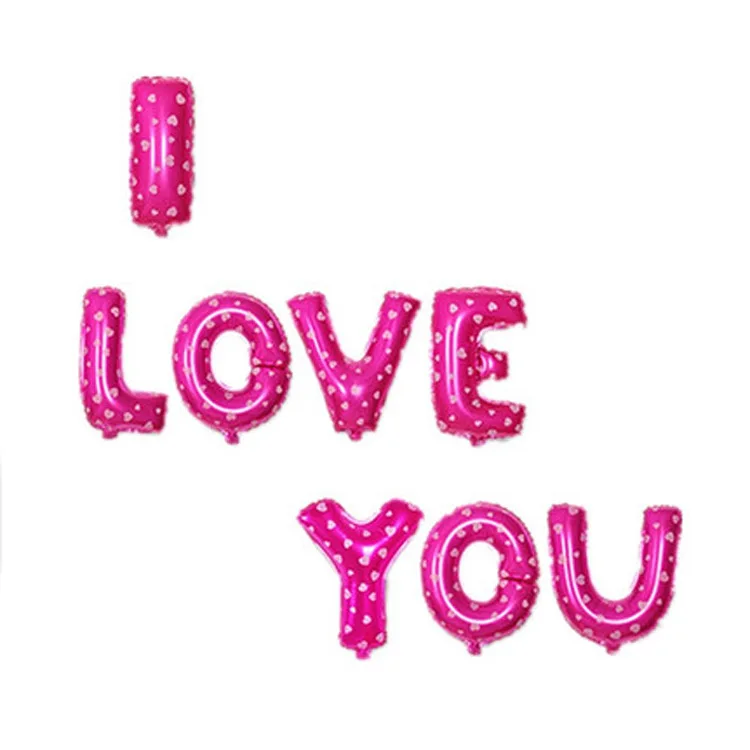 2021 ко Дню Святого Валентина Декор 16 дюймов сусального золота надпись «I Love You воздушные шары