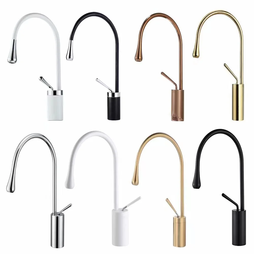 Black High Quality Bathroom & Kitchen Hot Cold Water Basin Mixer Taps 304 Stainless Steel Sinks Faucet