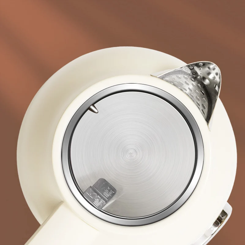 QCOOKER 1.7L Electric Kettle Fast Boiling Stainless Steel Retro Thermometer Hot Water Boiler 1800W 220V Portable Instant Heater