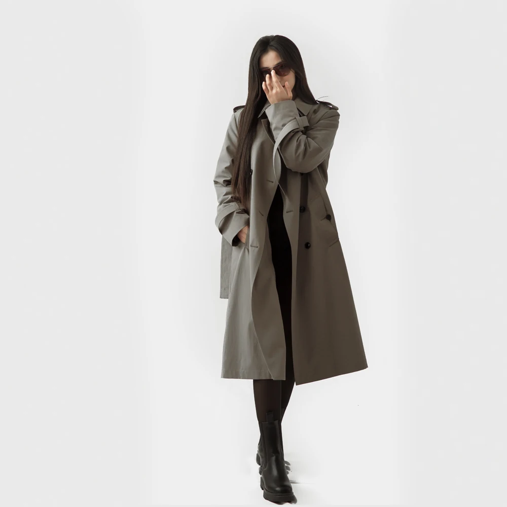 New long style meet your fashion needs waterproof two seasons duck down  trench coat down jacket