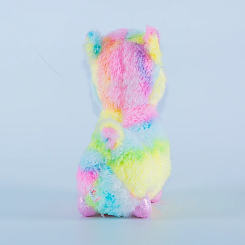 Factory Direct Sale Custom Soft Comfortable Animal Toys Doll Rainbow Alpaca Stuffed Plush Doll Toy For Children