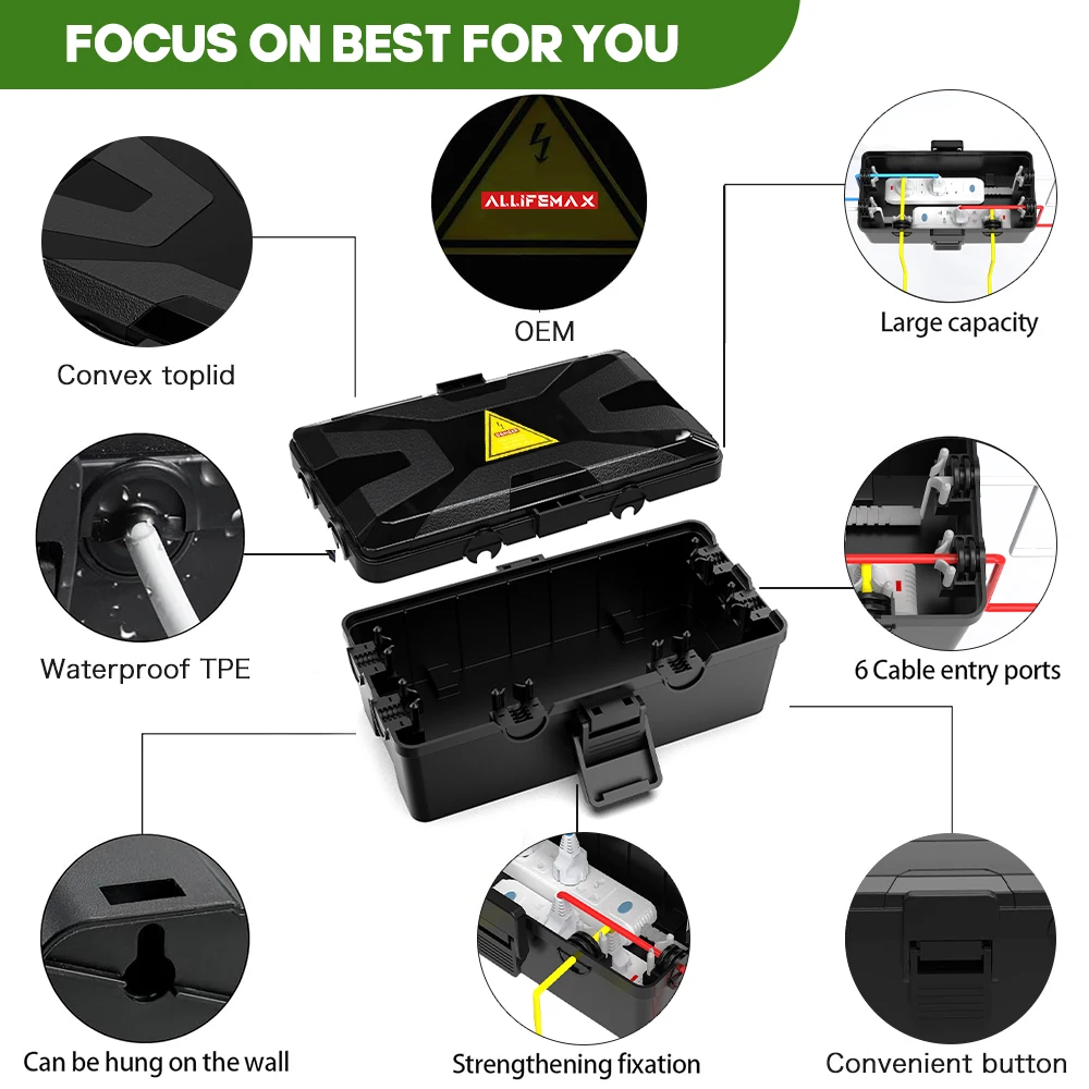 Allifemax Cover for Electrical Cords Boxes for Electrical Outlets All Weather Electrical Junction Box