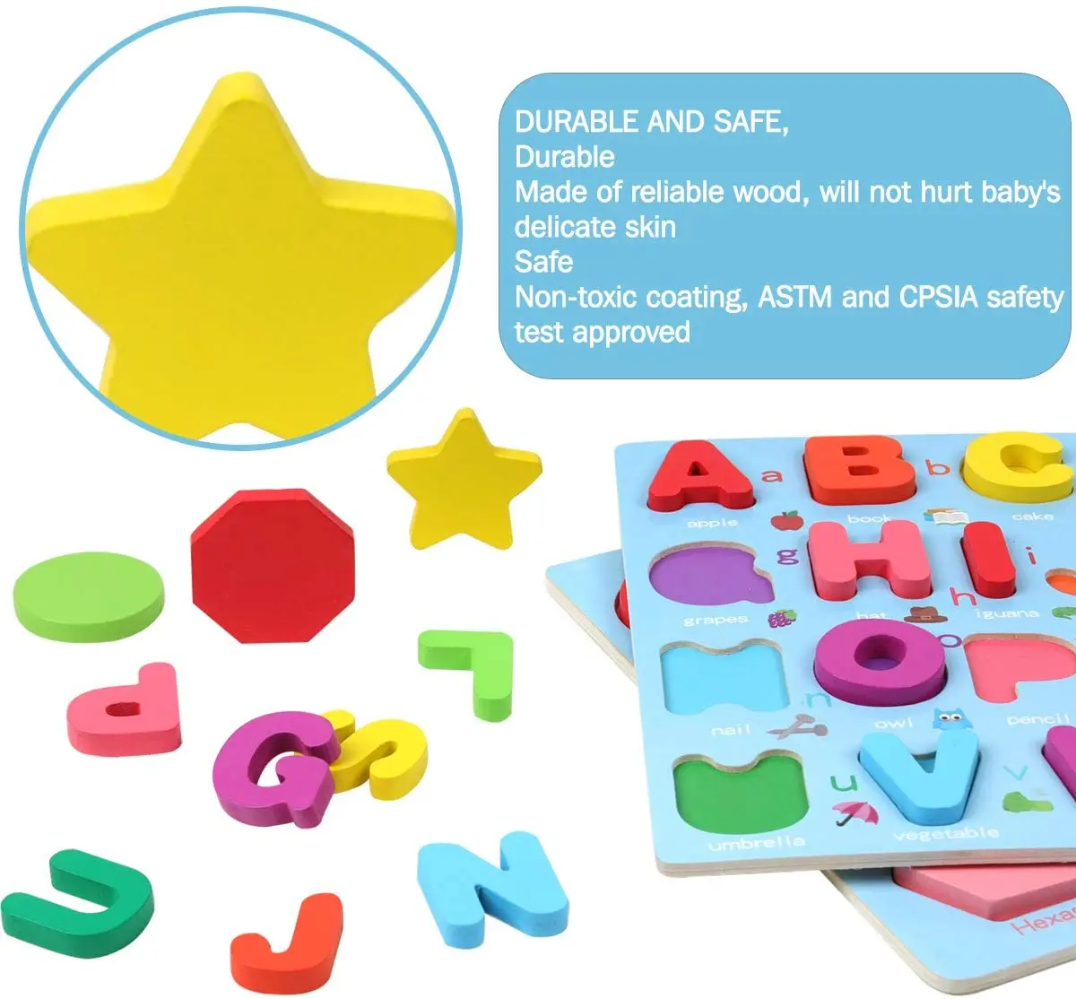 Baby Wood Puzzles Wooden Arabic Alphabet Puzzle Arabic 28 Letters Board Kids Early Learning Educational Toys for Children